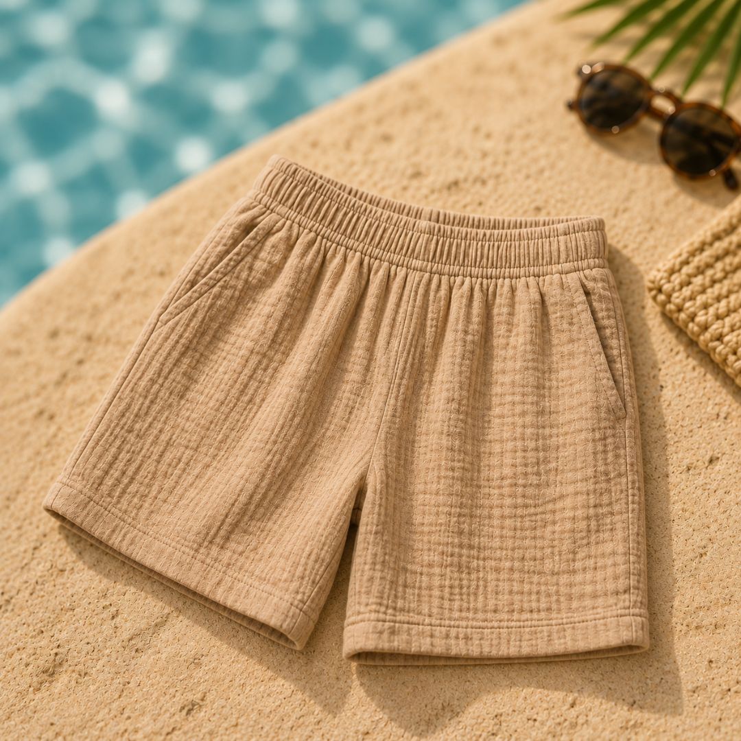 Beige Muslin Short & Tshirt