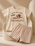 Striped Linen Short & Tshirt