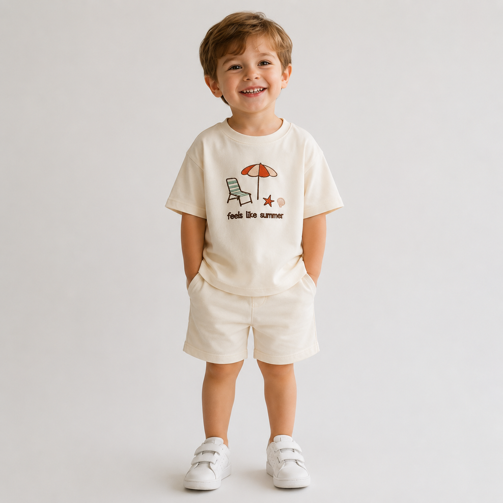 Ecru Short & Tshirt