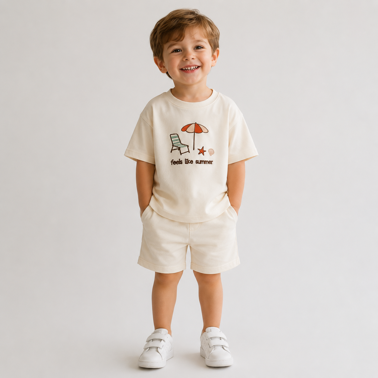 Ecru Short & Tshirt