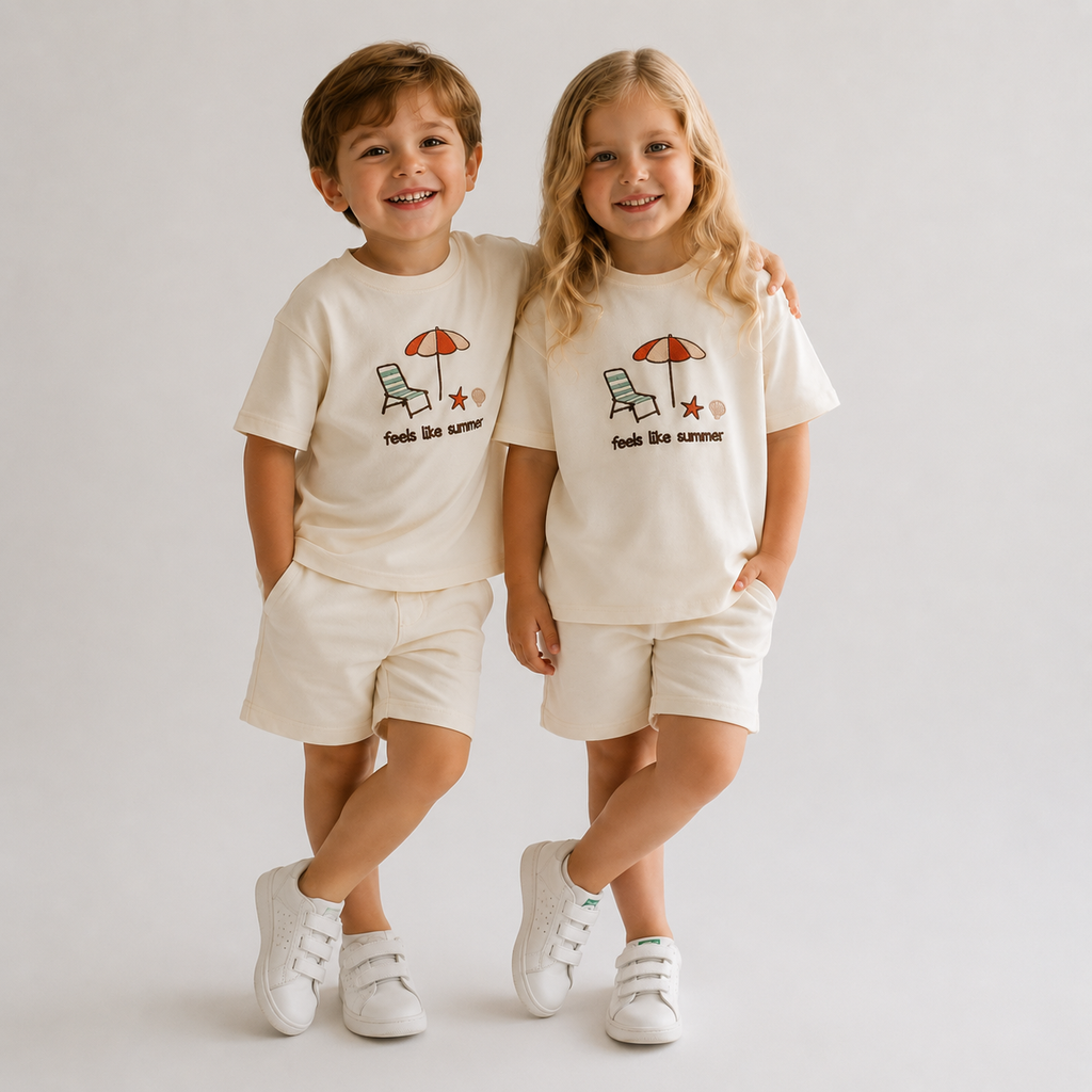 Ecru Short & Tshirt
