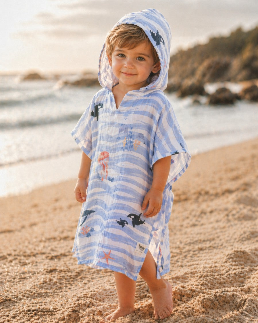 Muslin Hooded Poncho