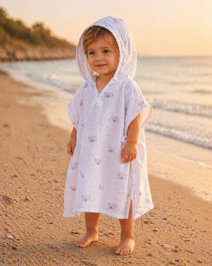 Muslin Hooded Poncho