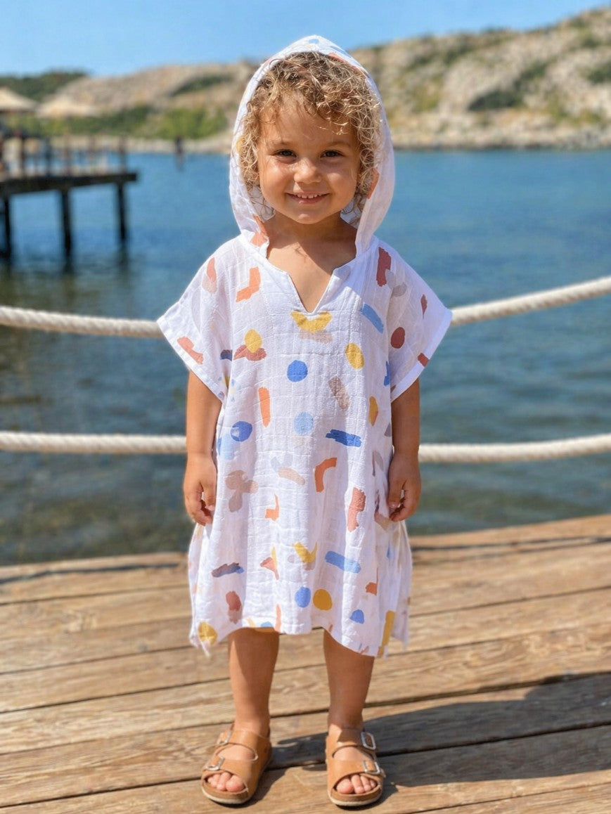 Muslin Hooded Poncho